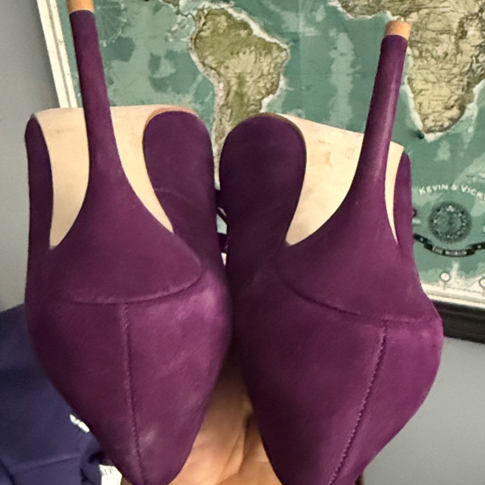 Steven Madden Women's Purple Suede Heels with Bow - Picture 6 of 6